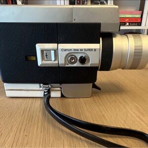 Vintage Canon Super 8 518 Zoom Camera - Black and Silver